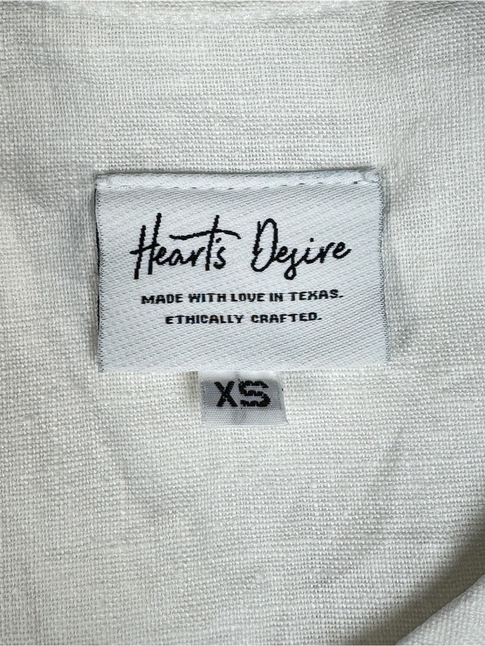 Heart’s Desire Mary Grace White Linen Tunic Top Oversized Pockets XS USA - Picture 8 of 9